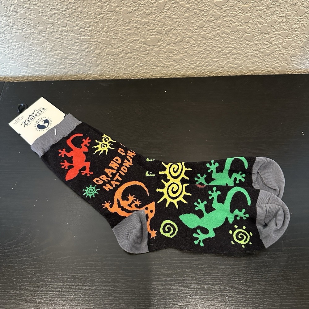 Grand Canyon National Park NWT Unisex Socks‎ Xanterra Lizard